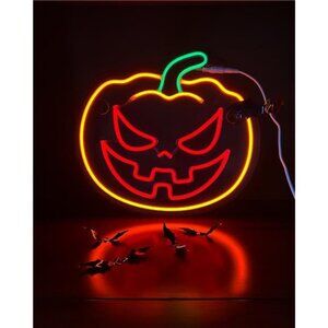 Halloween Pumpkin Neon Sign -13 X 12.5 Inch Dimmer Led Neon Signs for Halloween